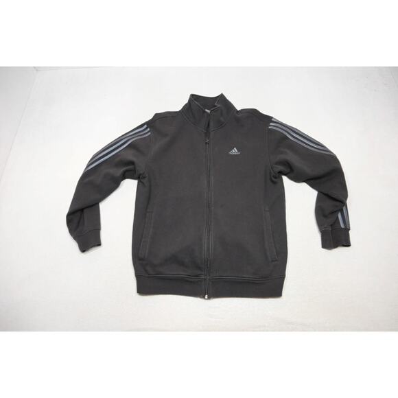 Adidas Fleece Track Jacket Full Zip Performance Athletic Black Mens Sz XL - Picture 6 of 9